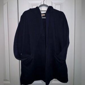 Ann Taylor Loft oversized XS open cardigan with hood